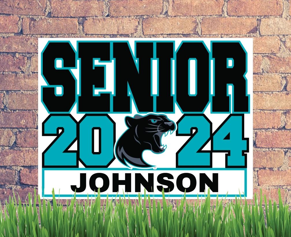 Panther Creek Senior 2025 yard sign personalized